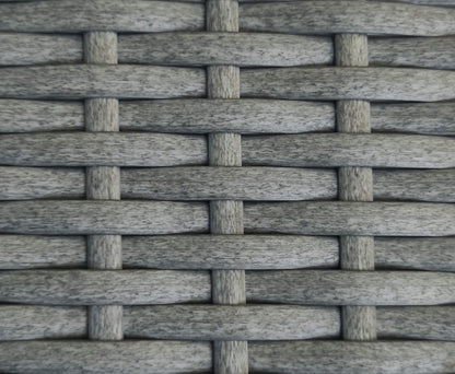 Salotto da Esterno in wicker e acciaio grigio, Design Moderno Balcone