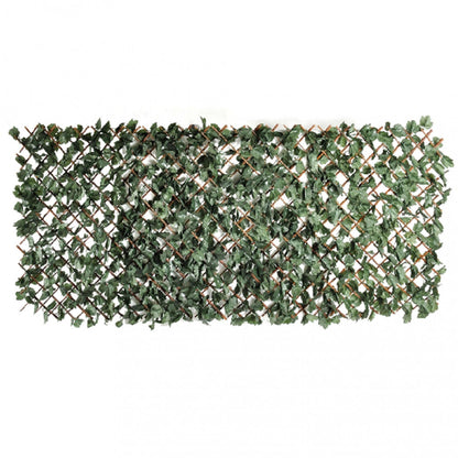 Siepe sintetica acciaio estensibile in bambù 100x200 cm verde