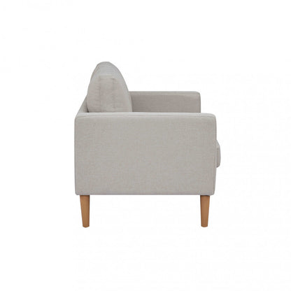 Divano 2 posti Beige 124x73x82 cm con Gambe in Polipropilene
