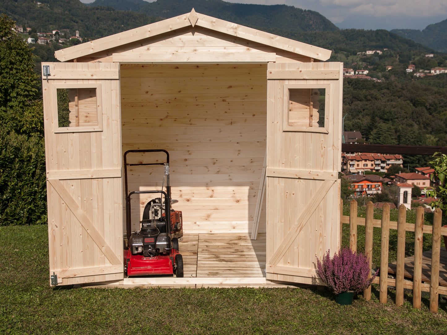 Casetta in Legno 19 mm da Esterno Giardino 2x2 mt Block House Porta Attrezzi da Esterno