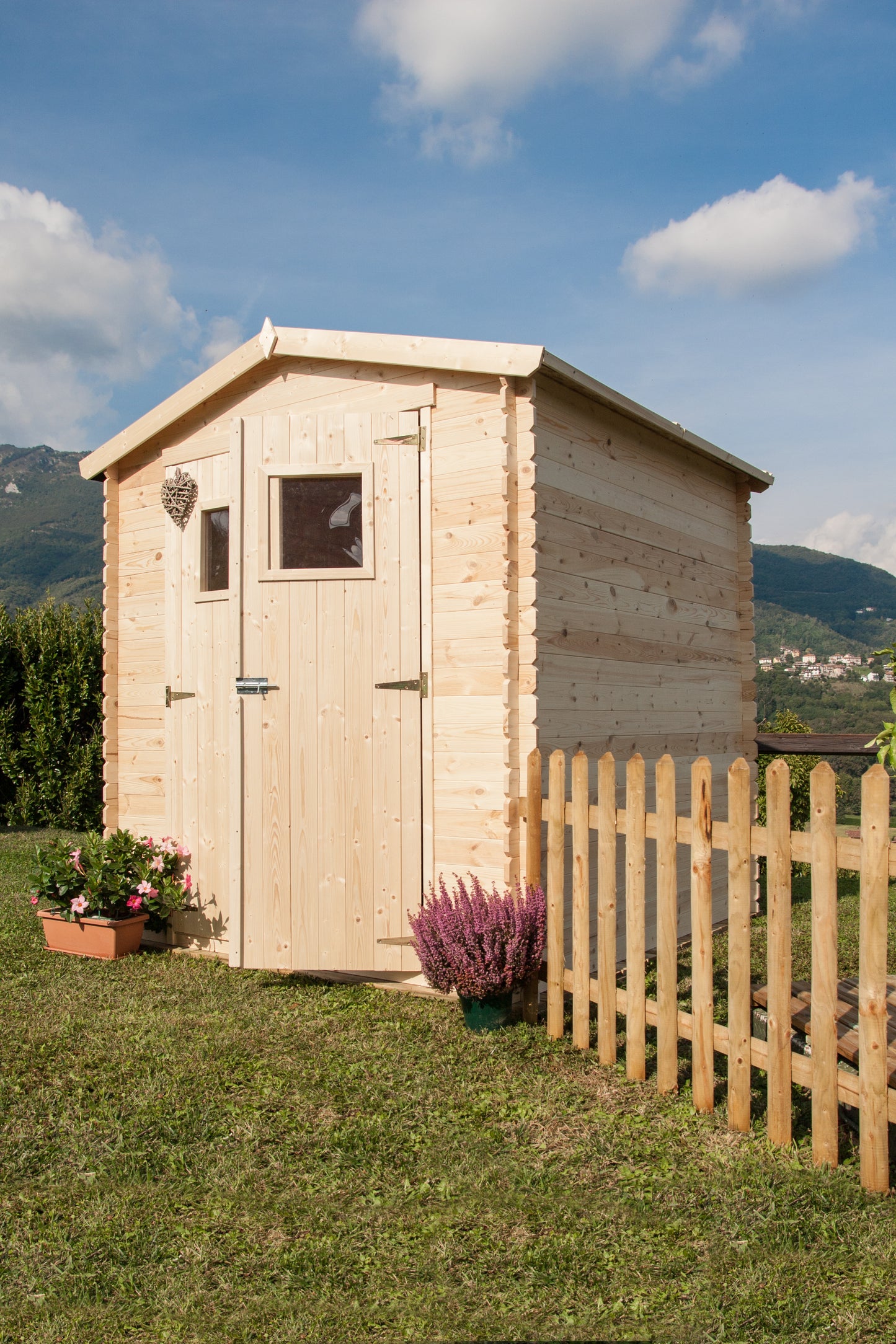 Casetta in Legno 19 mm da Esterno Giardino 2x2 mt Block House Porta Attrezzi da Esterno