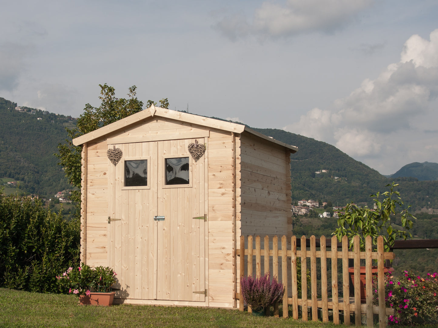 Casetta in Legno 19 mm da Esterno Giardino 2x2 mt Block House Porta Attrezzi da Esterno