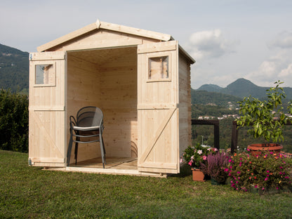 Casetta in Legno 19 mm da Esterno Giardino 2x2 mt Block House Porta Attrezzi da Esterno