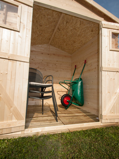 Casetta in Legno 19 mm da Esterno Giardino 2x2 mt Block House Porta Attrezzi da Esterno