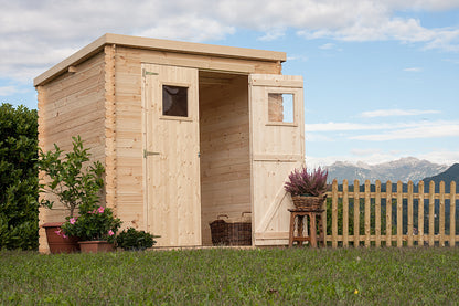 Casetta di Legno 2x2 Armadio Esterno Giardino 19 mm Blockhouse Rimessa Attrezzi
