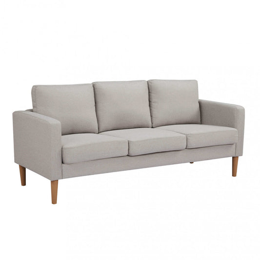 Divano 3 posti Beige 177x73x82 cm con Gambe in Polipropilene