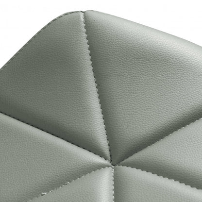 Sedia moderna grigia in ecopelle con gambe in legno Salone Salotto Camera
