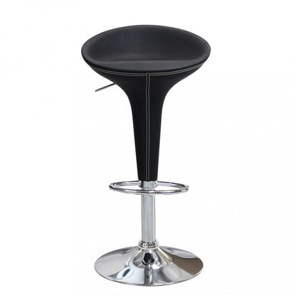 Sgabello Nero in Metallo e Plastica Regolabile 78 cm
