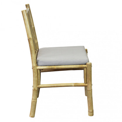 Sedia in bambù marrone 52x52x85 cm