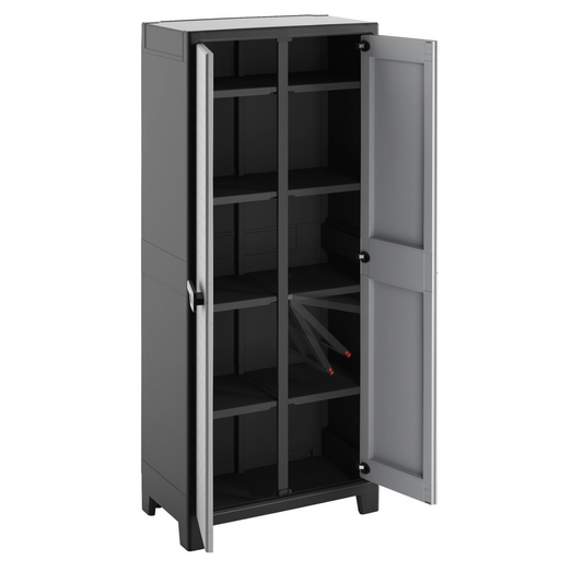Armadio Portascope Titan XL Keter 80x44x182 cm Antracite/Grigio