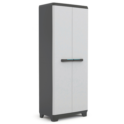 Armadio Portascope Keter Linear Grigio/Nero 68x39x173 cm con 3 Ripiani