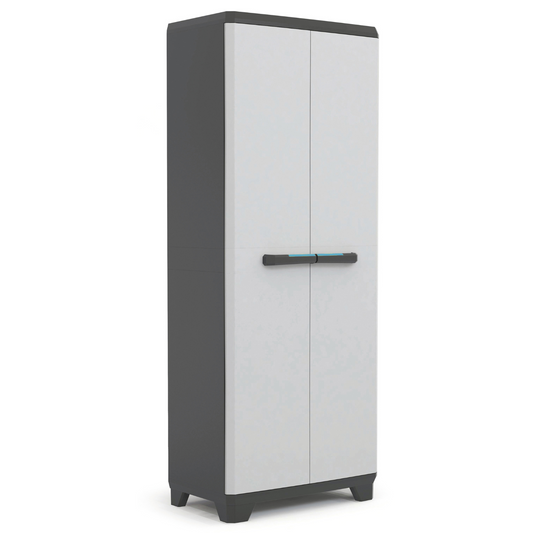 Armadio Portascope Keter Linear Grigio/Nero 68x39x173 cm con 3 Ripiani