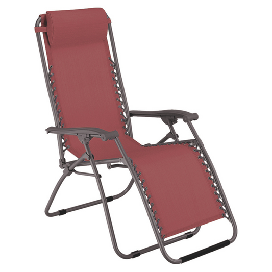 2 Sdraio Esterno Reclinabile Giardino Magenta Comoda Poltrona con Cuscino