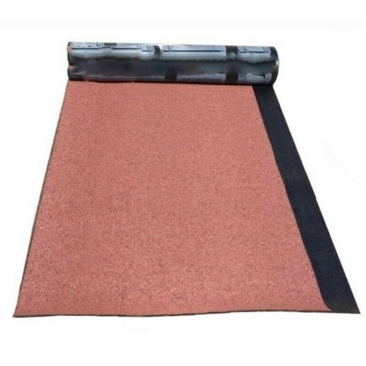 Rotolo Guaina Ardesiata Rossa 10 m2 4.5kg m2 Bituminosa Impermeabile Tetto Legno