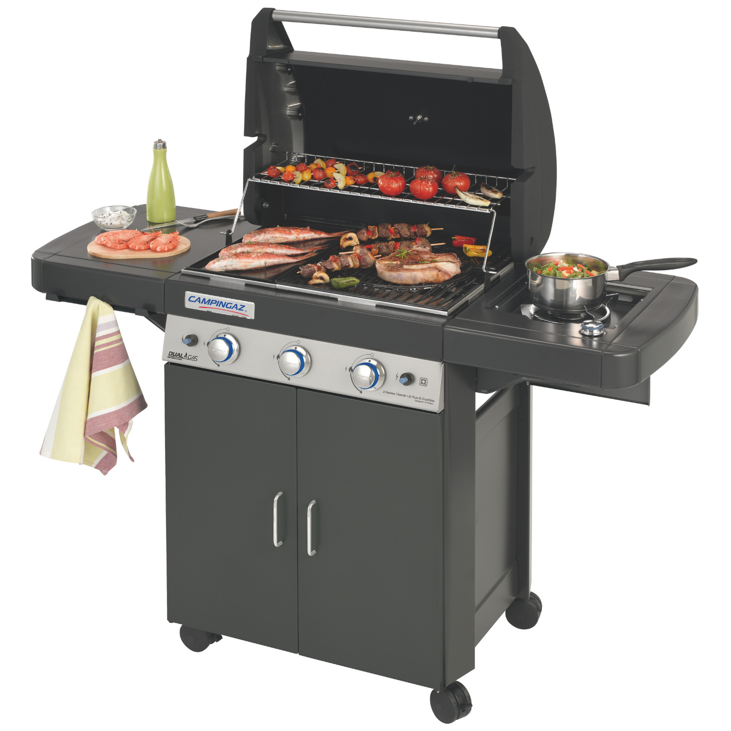 Barbecue a Gas Con piastra di Cottura in Ghisa