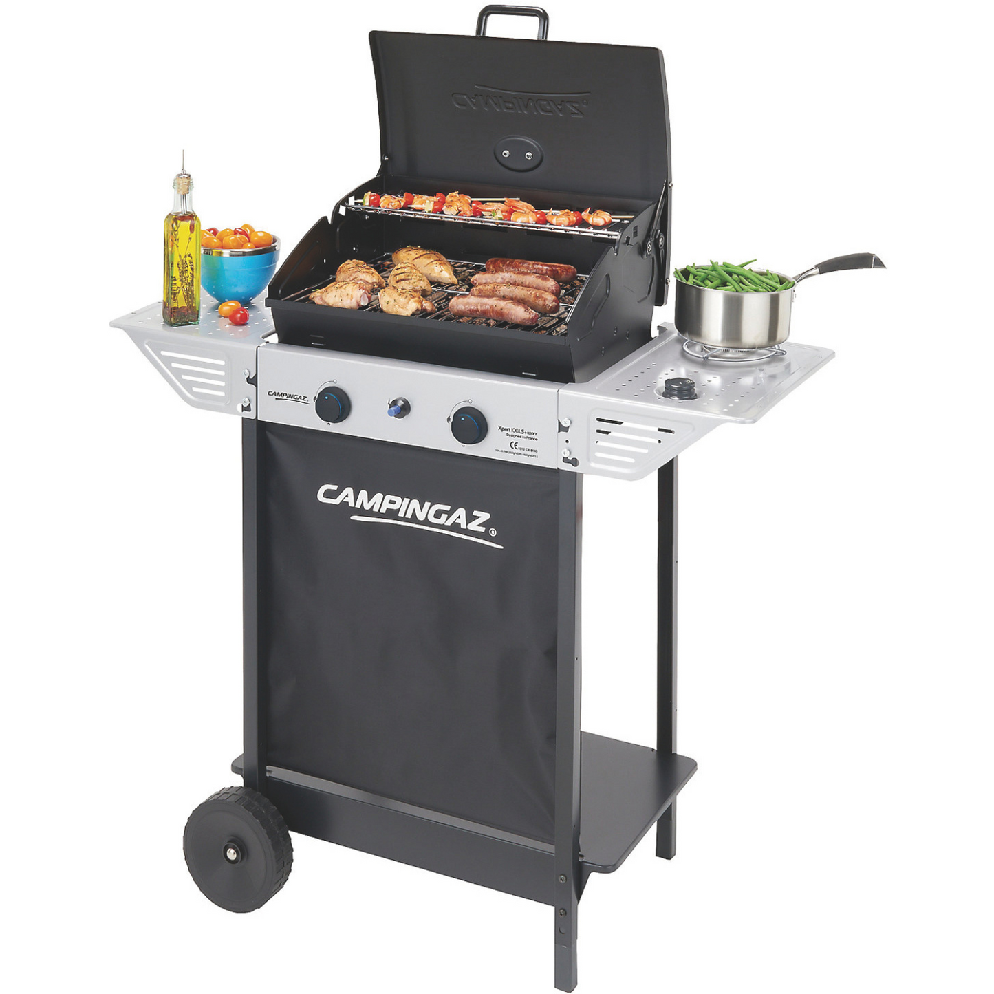 Barbecue Campingaz a Gas con Pietra Lavica Struttura in Acciaio