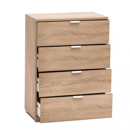 Cassettiera 60x38x85 cm marrone chiaro moderna e funzionale