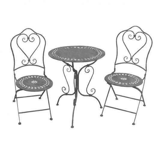 Set tavolo e sedie Bianco Ossidato elegante Salotto