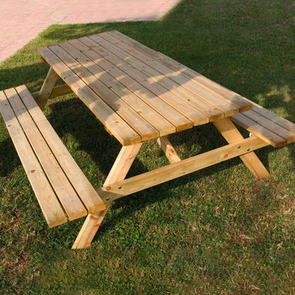 Tavolo da Pic Nic Rettangolare in legno 180x160 cm