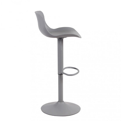 Sgabello Alto Grigio Design Seduta in Plastica da Cucina Bar Moderno