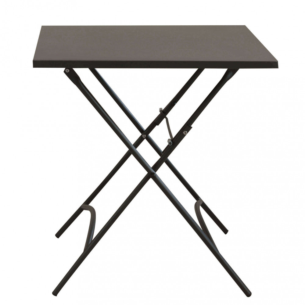 Tavolo Pieghevole in Acciaio per Esterno Giardino Terrazzo 70 x 70 x 72 cm