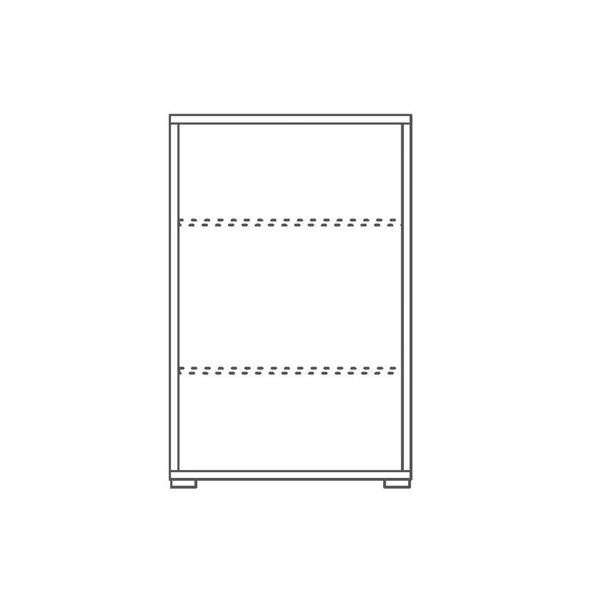 Armadio 2 Ante Ossido Bianco Noce Credenza Multiuso con Ripiani Mobile