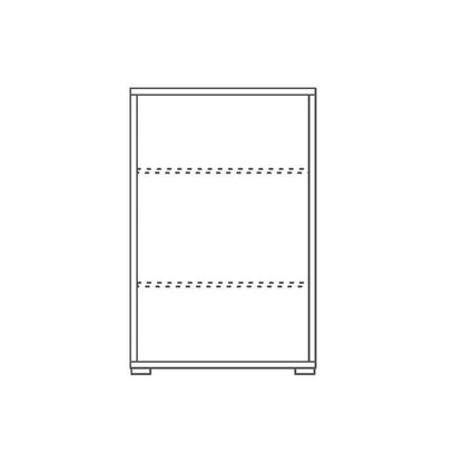 Armadio 2 Ante Ossido Noce Credenza Multiuso con Ripiani Mobile Camera