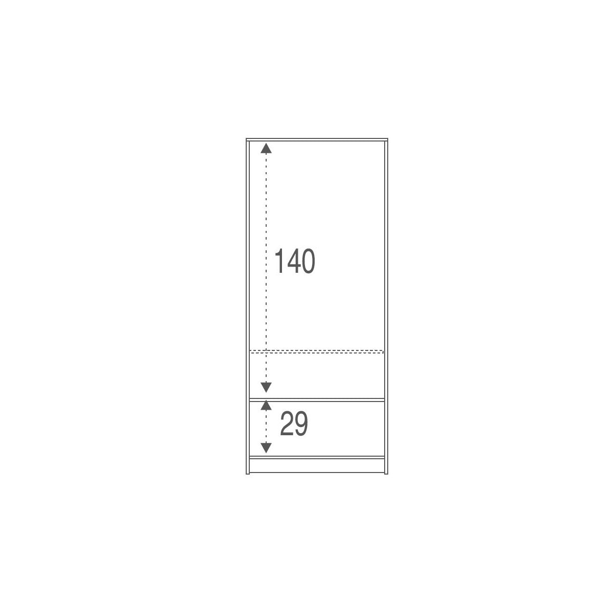 Armadio Bianco 180 2 Ante Appendiabiti Mobile con Ripiano Ufficio Camera Letto