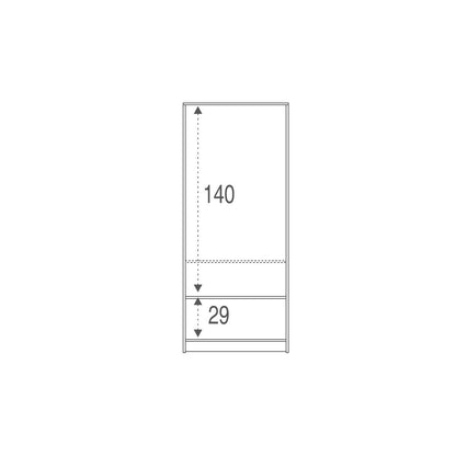 Armadio Bianco 180 2 Ante Appendiabiti Mobile con Ripiano Ufficio Camera Letto