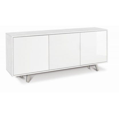 Armadio Bianco Lucido Soggiorno Buffet 3 Ante Madia Credenza Contenitore