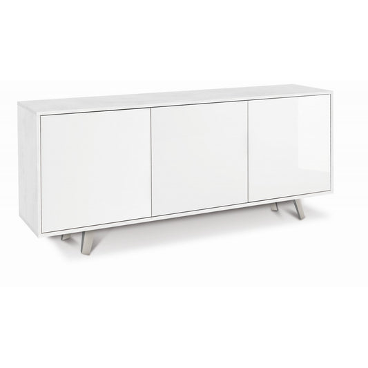 Armadio Bianco Lucido Soggiorno Buffet 3 Ante Madia Credenza Contenitore