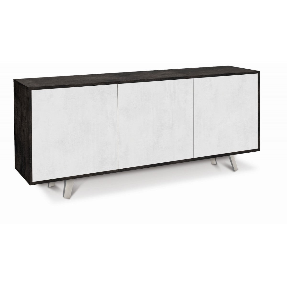Armadio Mobile Madia Contenitore Buffet Nero Bianco Soggiorno Credenza