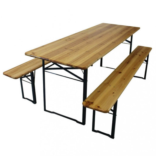 Set birreria Pic Nic  pieghevole legno 220x70 cm
