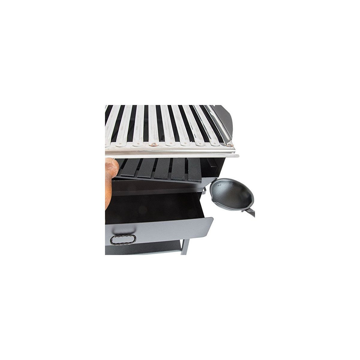 Barbecue a Carbonella Griglia Acciaio Inox BBQ carbone da Acciaio Giardino