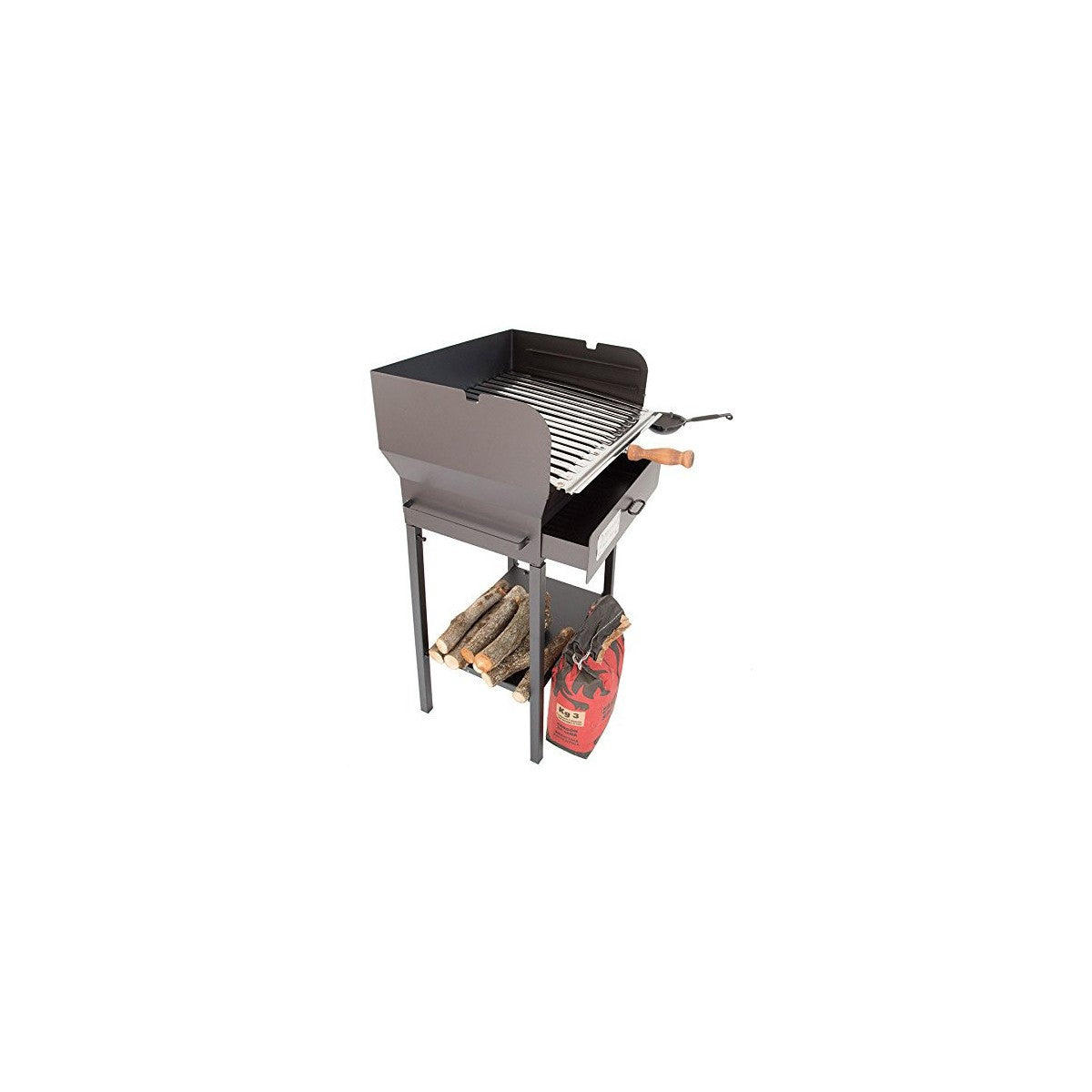 Barbecue a Carbonella Griglia Acciaio Inox BBQ carbone da Acciaio Giardino