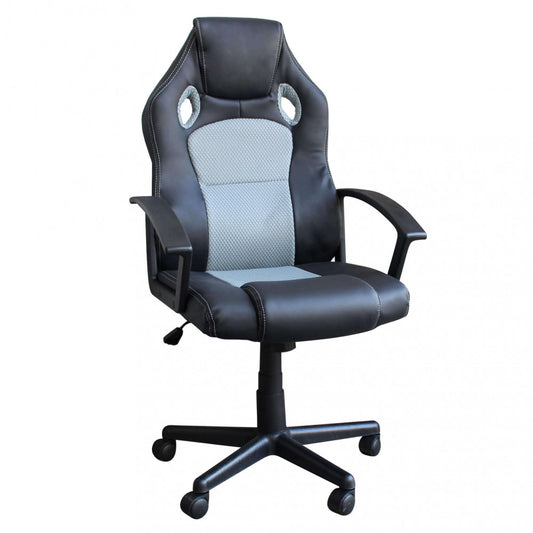 Sedia Gaming Grigia ergonomica con Braccioli e Altezza regolabile