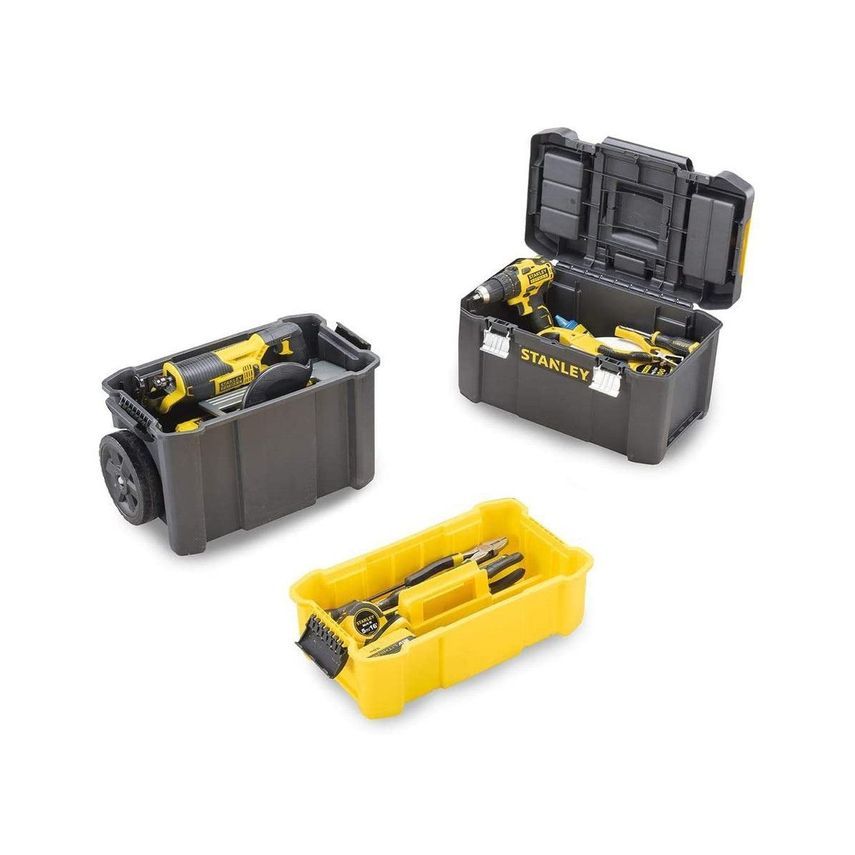 Carrello Porta Utensili con Ruote Trolley Stanley Organizer Attrezzi da Lavoro