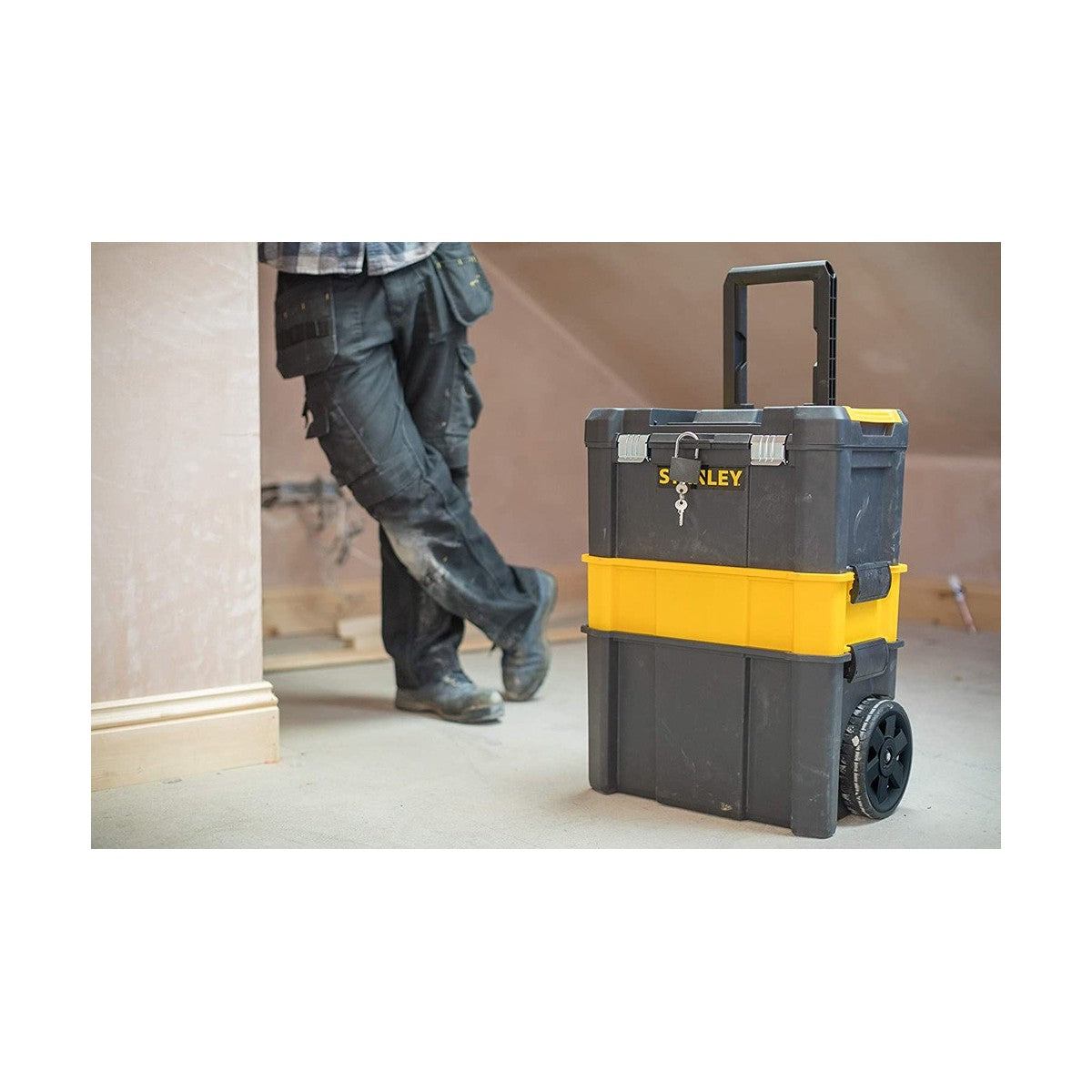 Carrello Porta Utensili con Ruote Trolley Stanley Organizer Attrezzi da Lavoro