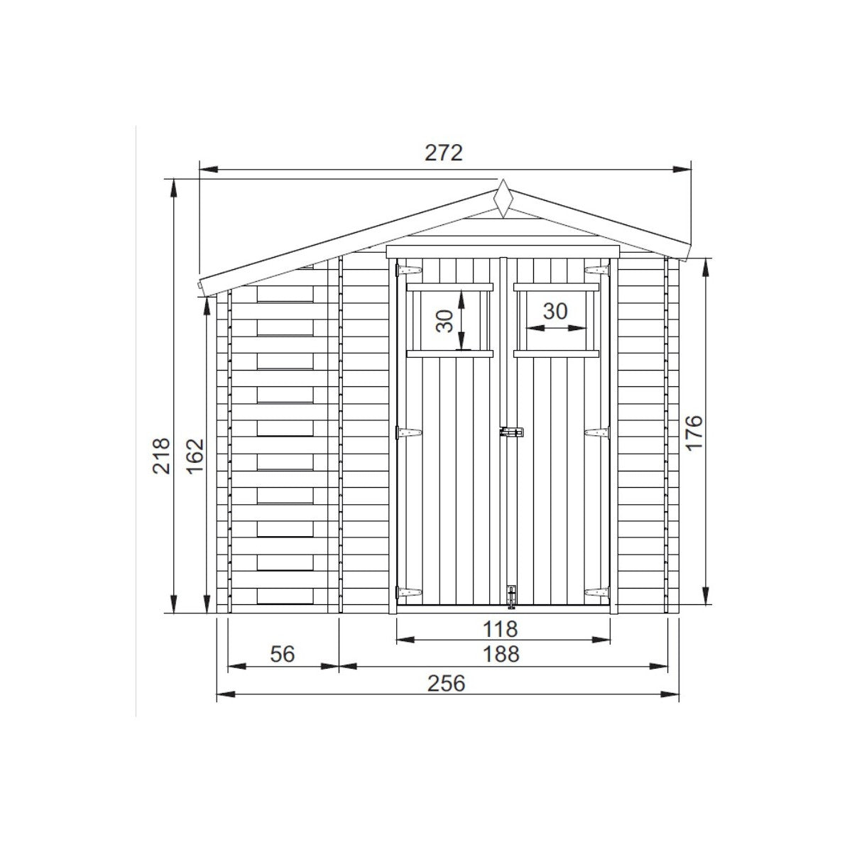 Casetta 2.5x2 da Giardino Esterno 19mm Rimessa Block House