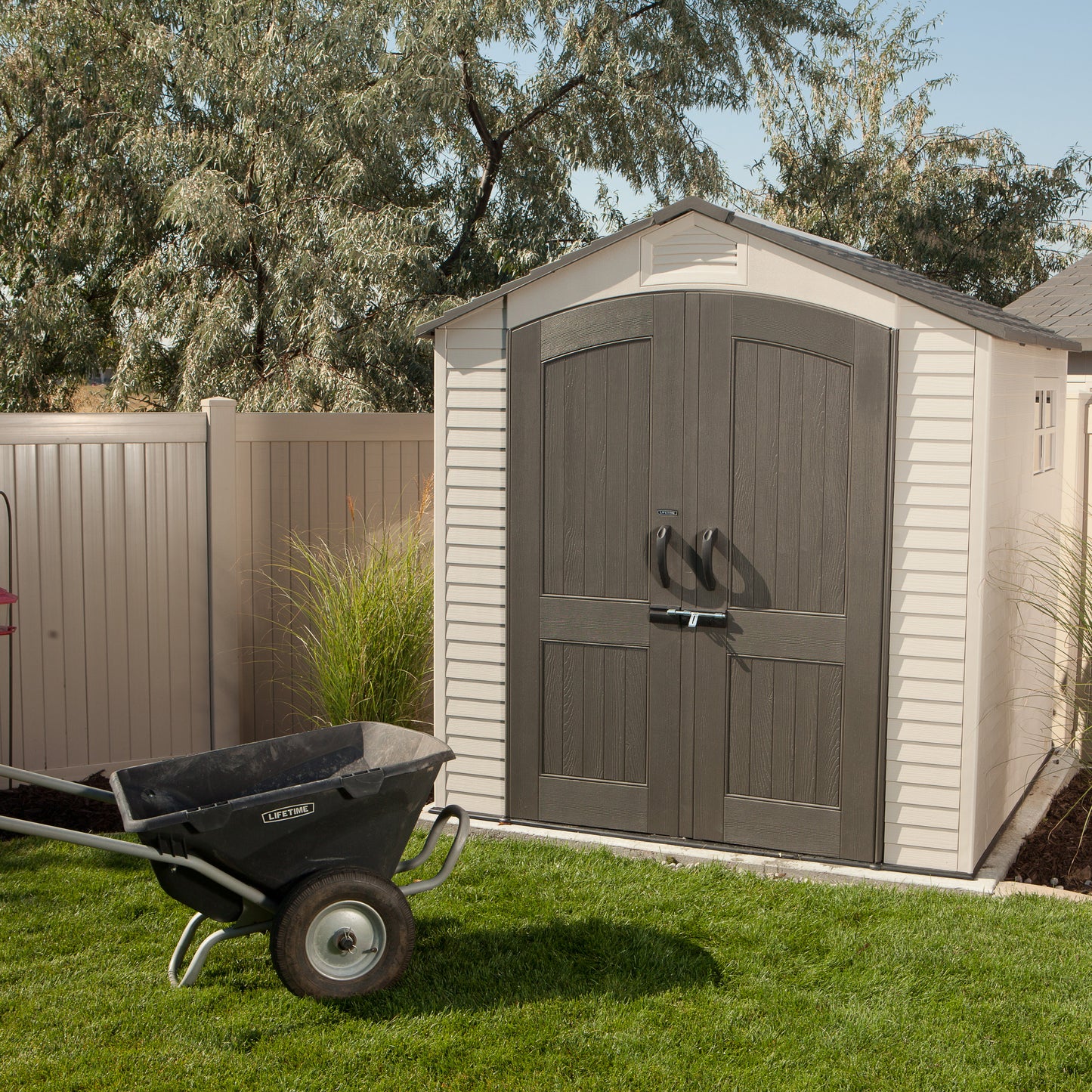 Casetta Box 2x2 Portattrezzi da Giardino in Resina Armadio PVC Esterno Capanno