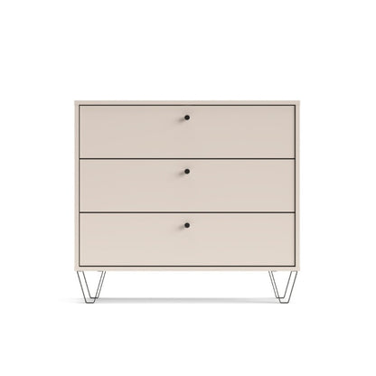 Cassettiera Aldo3 3 cassetti cashemere 83,6x40x75,2 cm