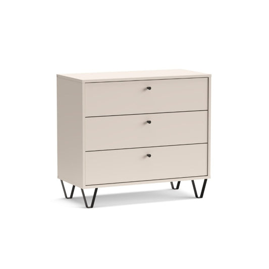 Cassettiera Aldo3 3 cassetti cashemere 83,6x40x75,2 cm