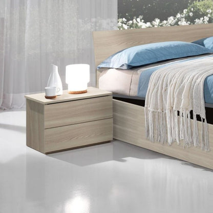 2 Comodini 2 Cassetti Olmo 49x38x41 cm