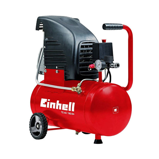 Compressore Aria Einhell 24 Lt Litri Compatto Manometro Elettrico Ruote Valvola