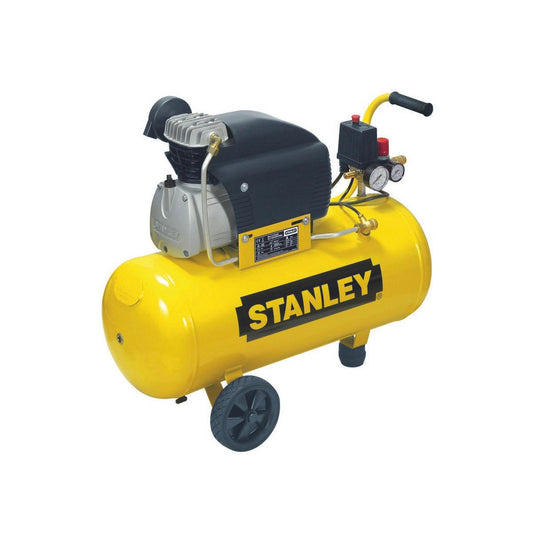 Compressore Aria Stanley 50 Lt Litri Compatto Manometro Elettrico Ruote Valvola