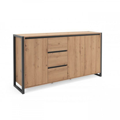 Credenza Mobile Madia in Legno quercia con Ante e Cassetti