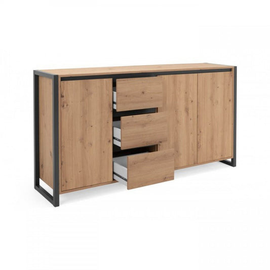 Credenza Mobile Madia in Legno quercia con Ante e Cassetti