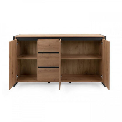 Credenza Mobile Madia in Legno quercia con Ante e Cassetti