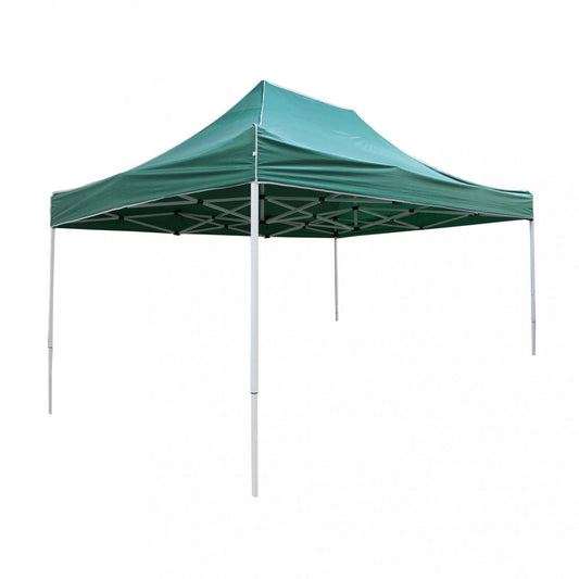 Gazebo pieghevole 3x4,5 Telo verde in poliestere Struttura acciaio