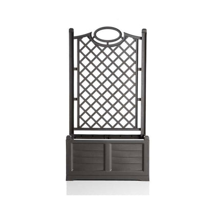 Fioriera 80x42 in Resina Spalliera Grigliato Antracite da Balcone